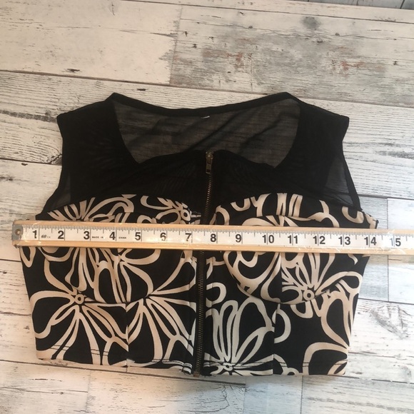 Full Zipper Bustier Mesh Shoulders Medium - Picture 5 of 7